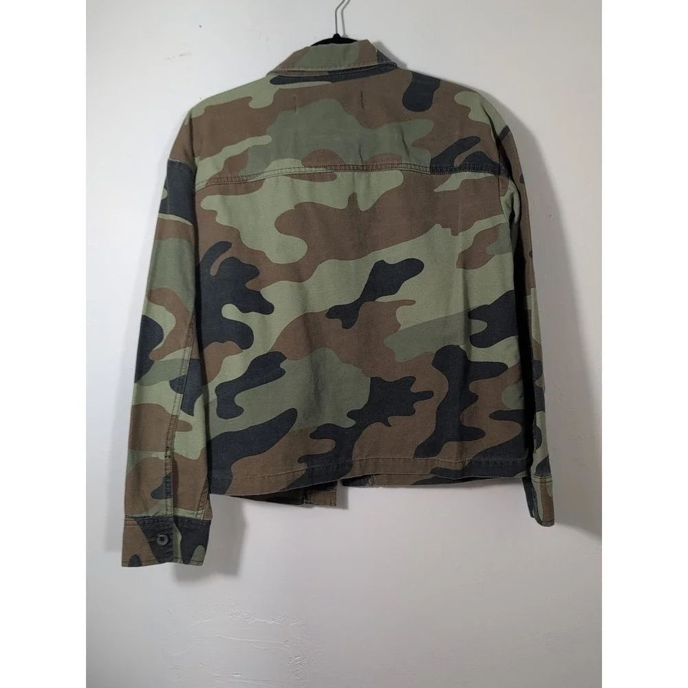 Treasure & Bone Camo Military‎ Women's Jacket Size S Brown Chestnut.
